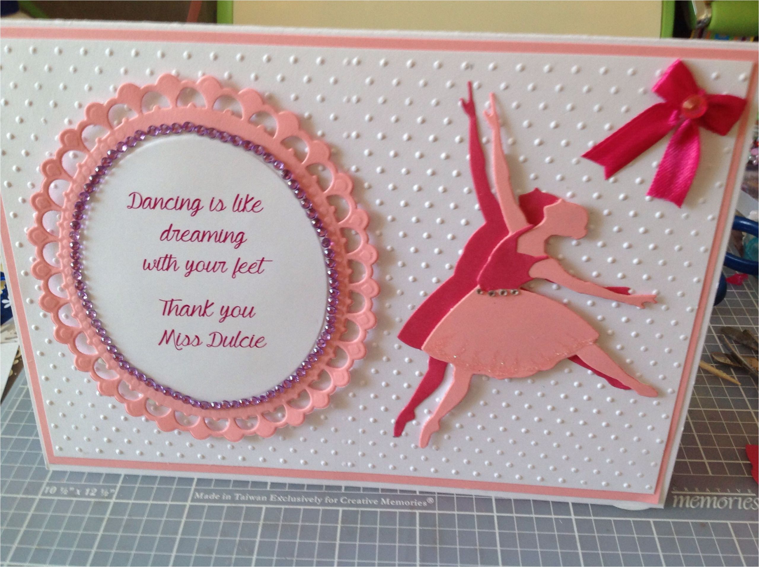Thank You Dance Teacher Card Thank You Dance Teachers Card with Images Greeting Cards
