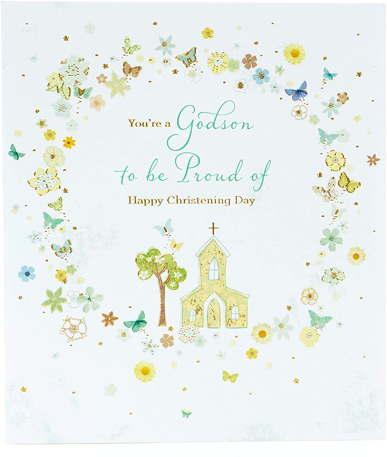 Thank You for Our Beautiful Grandson Card Godson Christening Card Christening Card to Send to Godson New Baby Boy Card New Baby Gifts Christening Gifts for Boys