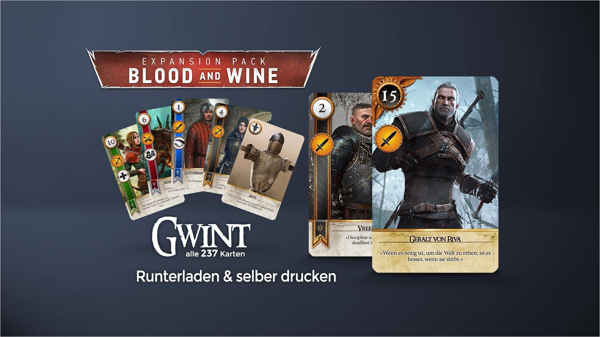 The Bloody Baron Unique Card Selber Basteln Gwint Kartenset Gwent Playing Cards Dlc