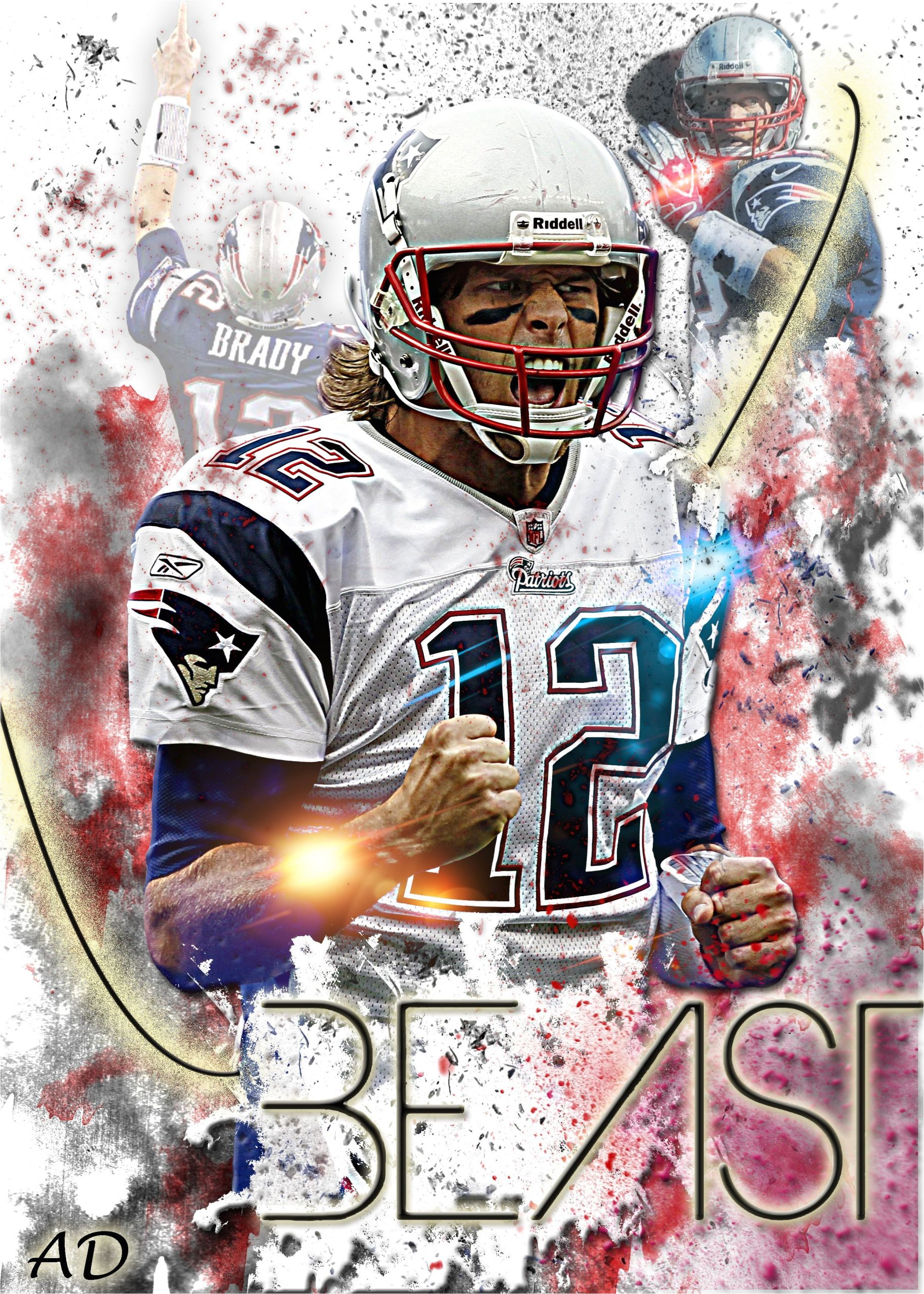 Tom Brady Happy Birthday Card Patriots Beast Verycool Patriots Patriots Football New