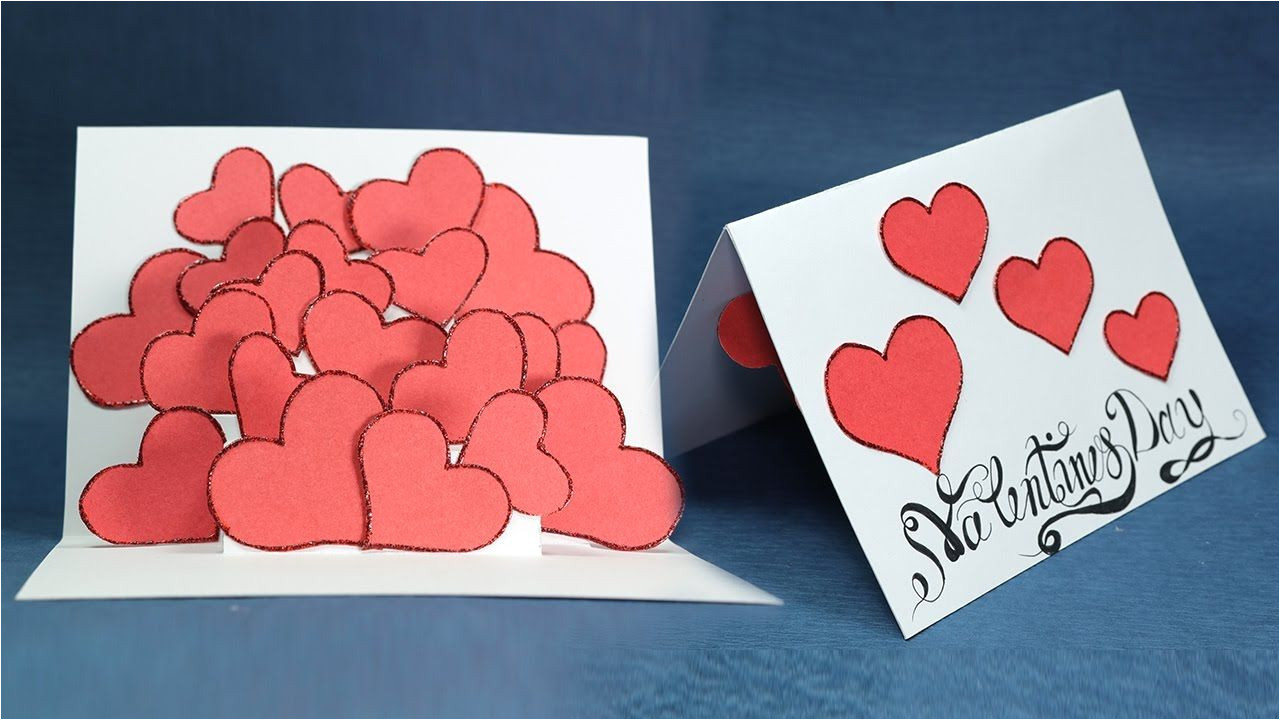 Valentine Pop Up Box Card Pop Up Valentine Card Hearts Pop Up Card Step by Step