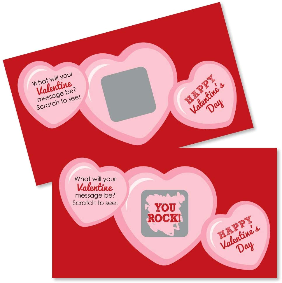 Valentine S Card Next Day Delivery Amazon Com Conversation Hearts Scratch Off Valentine S