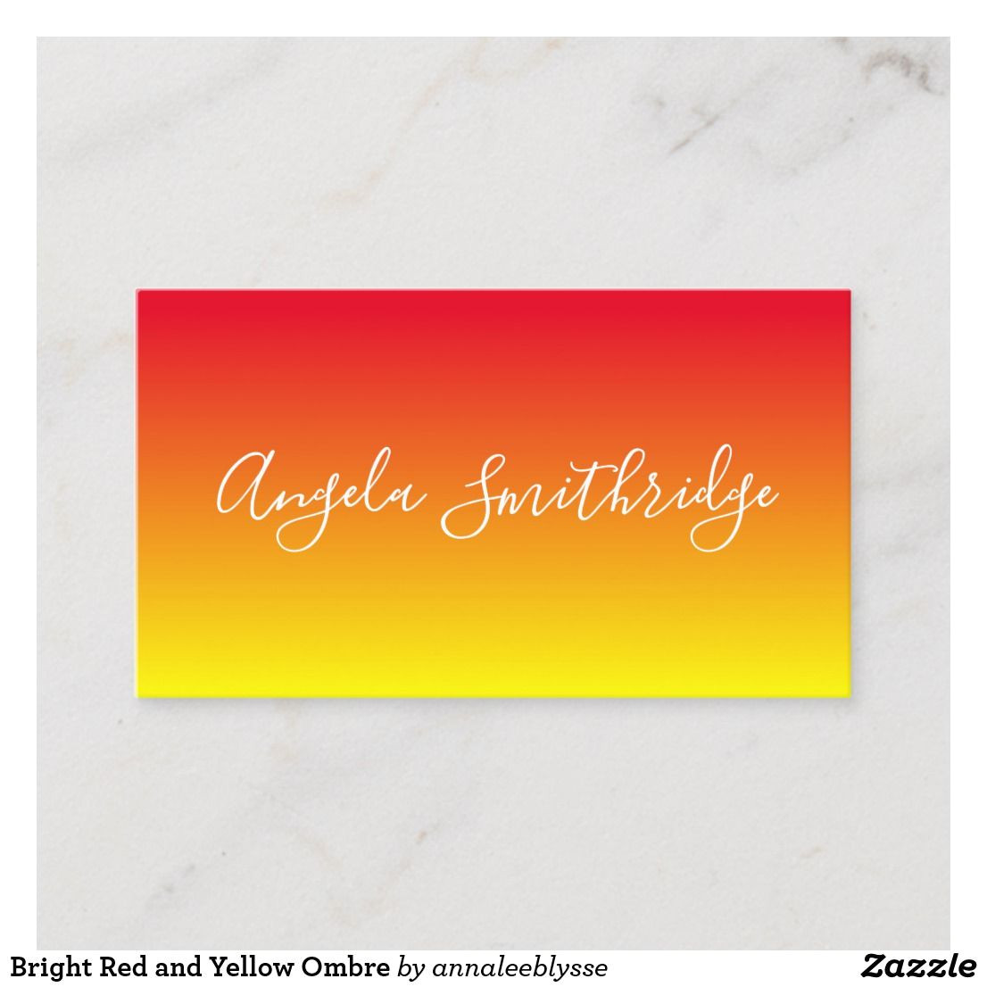 Visiting Card Background Light Yellow Bright Red and Yellow Ombre Business Card Zazzle Com