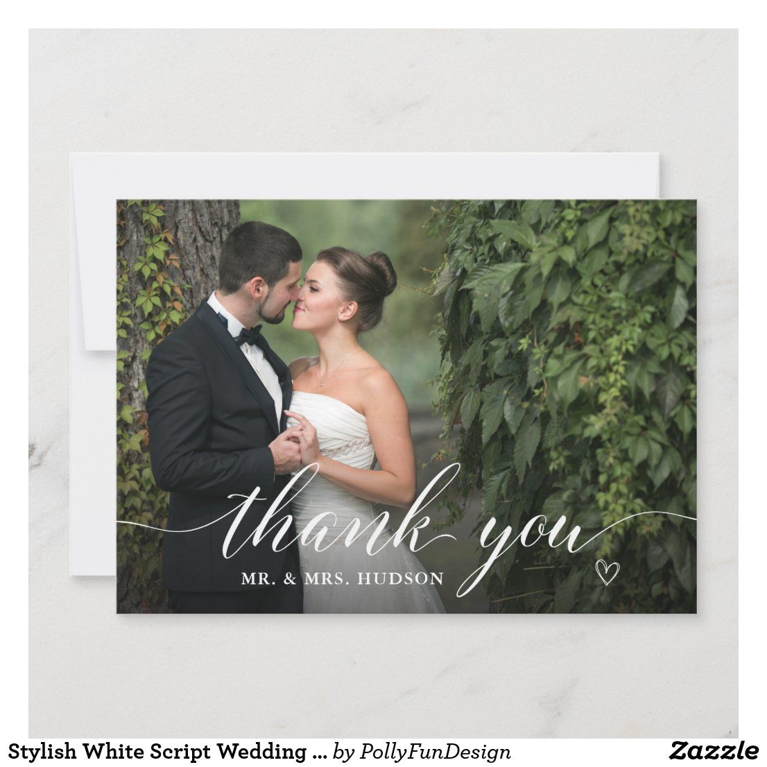 Wedding Thank You Card Zazzle Pin On Thank You Cards