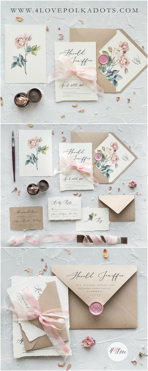What to Put In A Wedding Card Calligraphy Floral Wedding Invitations with Envelopes Liners
