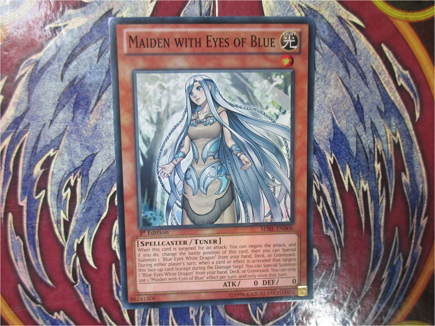 Yugioh Maiden In Love Card Yu Gi Oh Maiden with Eyes Of Blue Sdbe En006