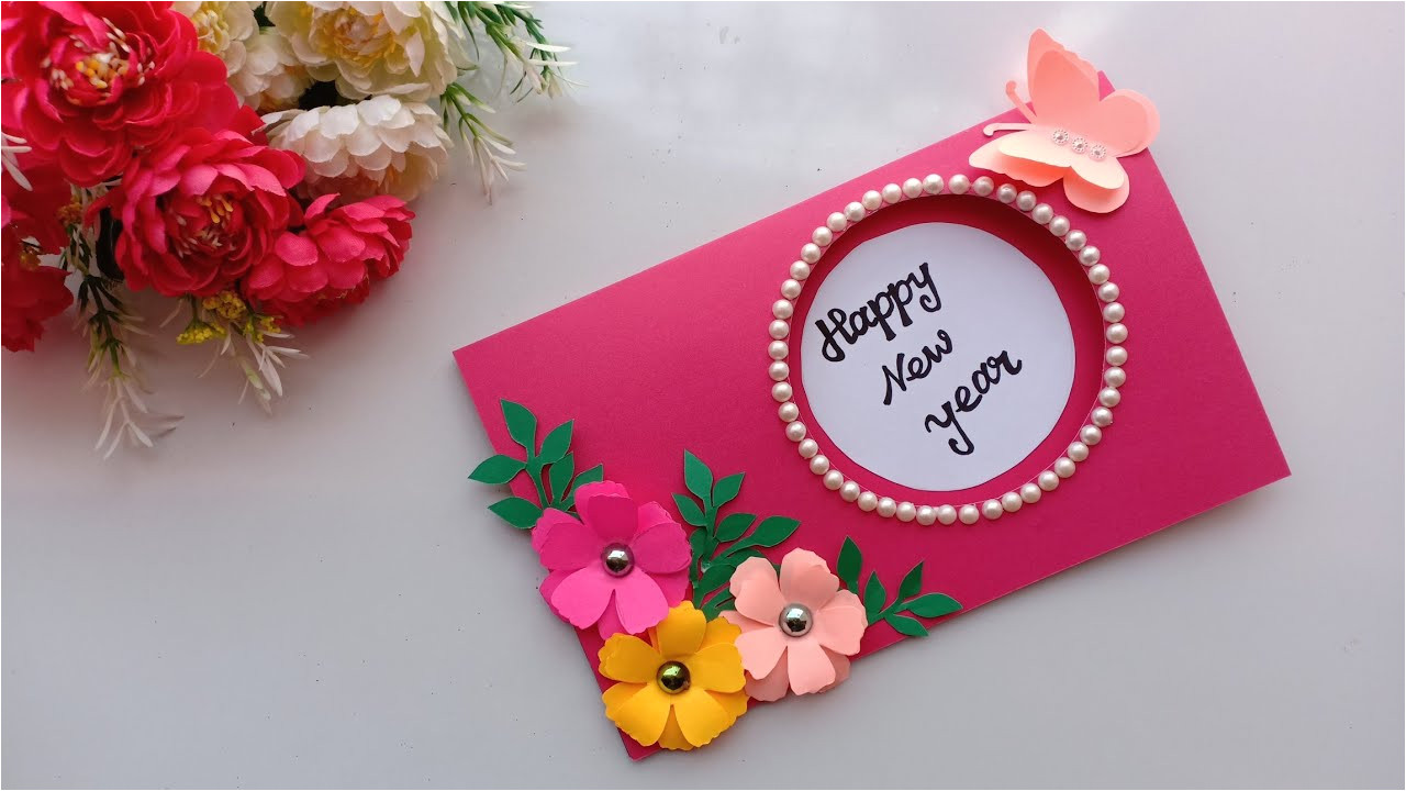 Beautiful New Year Card Making Beautiful Handmade Happy New Year 2019 Card Idea Diy