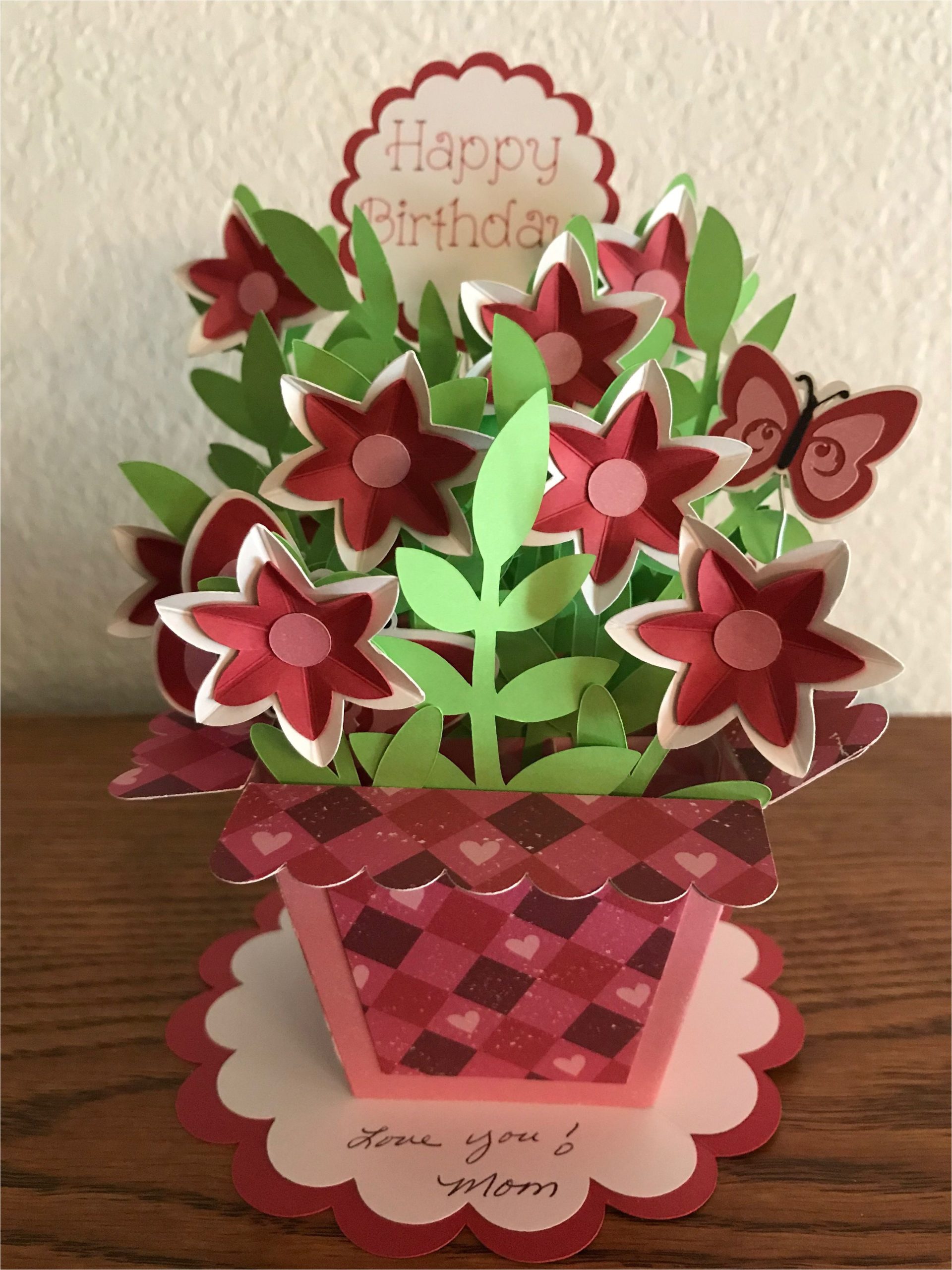 Birthday Card Flower Pop Up Pop Up Flower Birthday Card