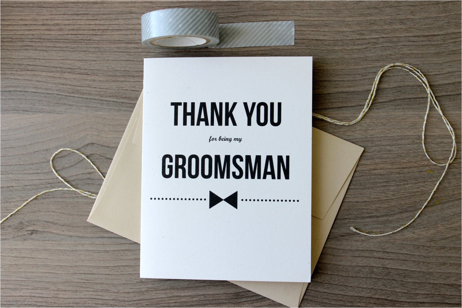 Groomsmen Thank You Card Wording Thank You Groomsman Card Thank You for Being My Groomsman