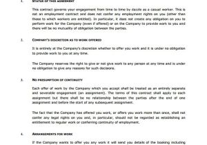 0 Hour Contract Template 18 Job Contract Templates Word Pages Docs Free