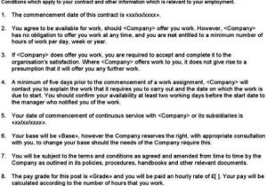 0 Hour Contract Template Zero Hours Contract Template Free Sampletemplatess