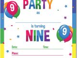 1 Year Birthday Invitation Card Papery Pop 9th Birthday Party Invitations with Envelopes 15 Count 9 Year Old Kids Birthday Invitations for Boys or Girls Rainbow