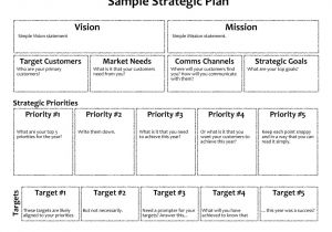1 Year Business Plan Template Sample Strategic Plan Regional Business toolkit