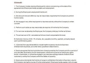1 Year Contract Template 40 Great Contract Templates Employment Construction