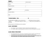1 Year Contract Template 9 Teacher Agreement Contract Samples Word Pdf