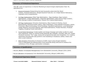 1 Year Job Experience Resume format 1 Year Experience Cv Template Resume format