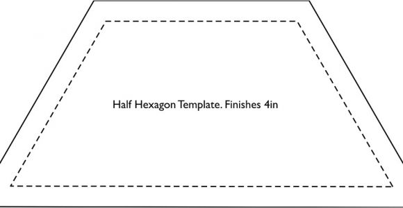 10 Half Hexagon Template Half Hexagon Template Fin 4in More Sizes Available See B