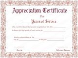 10 Year Service Award Certificate Template Free Printable Appreciation Certificate for Years Of Service