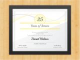 10 Year Service Award Certificate Template Longevity Years Of Service Certificate Award Avenue