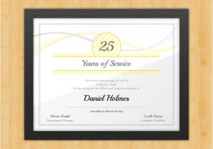 10 Year Service Award Certificate Template Longevity Years Of Service Certificate Award Avenue