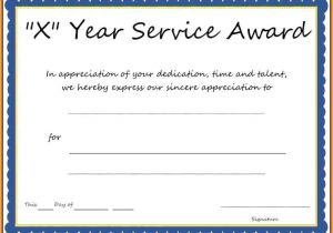 10 Year Service Award Certificate Template Years Of Service Award Templates Certificate Templates