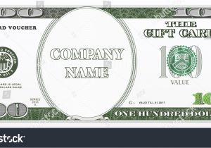 100 Gift Certificate Template 100 Dollar Bill Template Www Imgkid Com the Image Kid