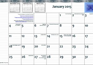11×17 Calendar Template Word 2015 11 X17 Free Printable Page Per Month Wall Calendar