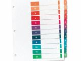 12 Tab Divider Template Avery 1 12 Tab 11 Quot X 8 5 Quot Contemporary Multicolor Dividers
