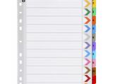 12 Tab Divider Template Marbig Reinforced A4 1 12 Tab Divider Officeworks