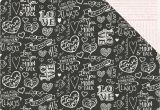 12 X 12 Cardstock Paper Photo Play Double Sided Cardstock 12 X 12 Herznachrichten Schwarz Weiss so Loved Love Notes Pp