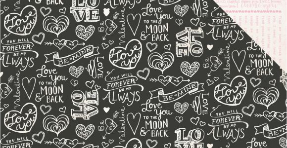 12 X 12 Cardstock Paper Photo Play Double Sided Cardstock 12 X 12 Herznachrichten Schwarz Weiss so Loved Love Notes Pp