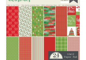 12 X 12 Christmas Card Stock Authentique Happy Christmas Collection 12×12 Paper Pad