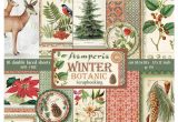 12 X 12 Christmas Card Stock Stamperia Winter Botanic Card Stock Stamperia Christmas
