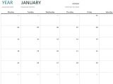 18 Month Calendar Template 18 Month Calendar Template Any Year One Month Calendar
