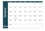 18 Month Calendar Template 2016 Monthly Calendar Template 18 Free Printable Templates