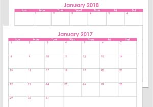 18 Month Calendar Template 2017 2018 24 Month Landscape Calendar 5 5 X 8 5