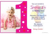 1st Birthday Invitation Card for Baby Girl Pin Auf Invitation Wording