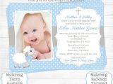 1st Birthday Invitation Card Free Download Lamb Baptism Invitation Boy First 1st Birthday Christening