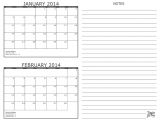 2 Month Calendar Template 2014 2 Month Calendar 2014