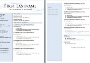 2 Page Resume Templates Free Download Two Page Resume format Learnhowtoloseweight Net
