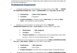2 Years Experience Civil Engineer Resume Civil Engineer Resume 24 2 16