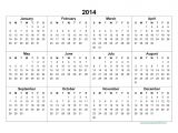 2014 12 Month Calendar Template 2014 Yearly Calendar Template Doliquid