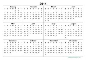 2014 12 Month Calendar Template 2014 Yearly Calendar Template Doliquid