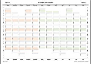 2014 15 Academic Calendar Template 2014 15 Academic Year Planner Calendar Printable Infozio