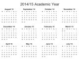 2014 15 Academic Calendar Template 2014 15lscape Gif