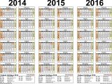 2014-2015 Academic Calendar Template 2014 2015 2016 Calendar 4 Three Year Printable Pdf Calendars