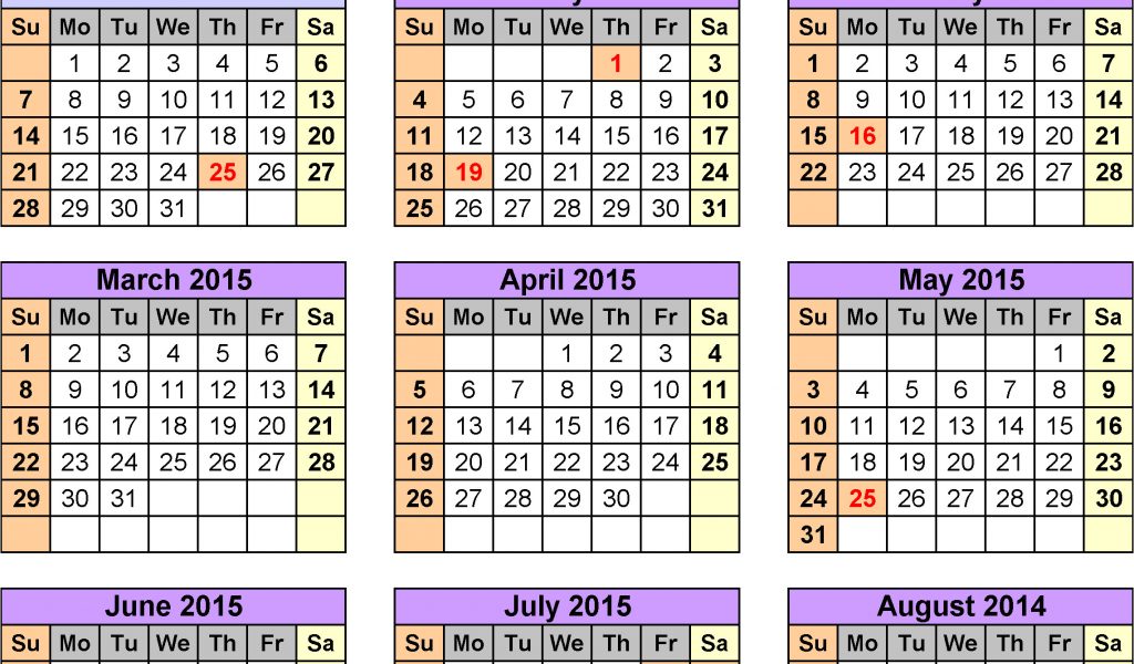 2014-2015 Academic Calendar Template Academic Calendars 2014 2015 as ...