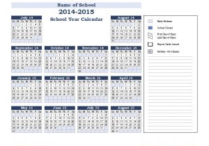 2014-2015 Academic Calendar Template School Calendar Template 2016 2017 School Year Calendar