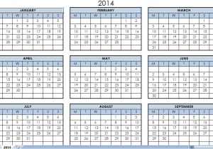 2014 One Page Calendar Template Free 2014 Excel Calendar New Calendar Template Site