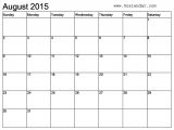 2015 Calendar by Month Template Microsoft Word 2015 Monthly Calendar Template Printable